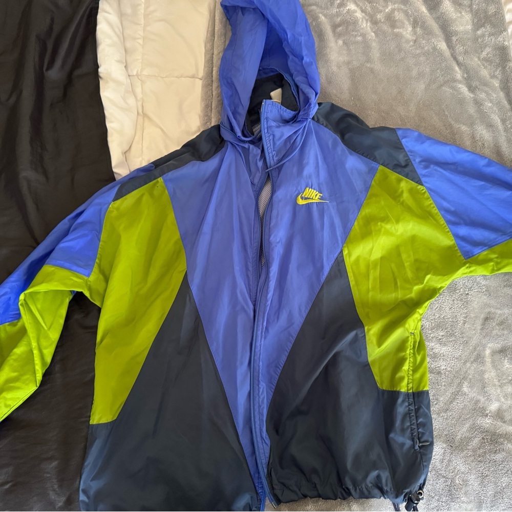 Nike Navy and White Mesh Jacket